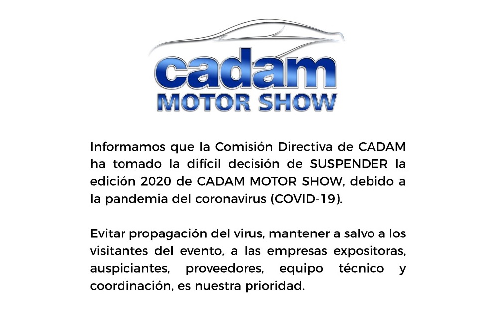 Cadam resolvió suspender todos los eventos feriales precautelando la salud