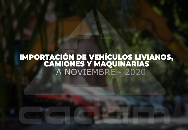 Importación de vehículos livianos, camiones y maquinarias se presentó sin mejoras en noviembre